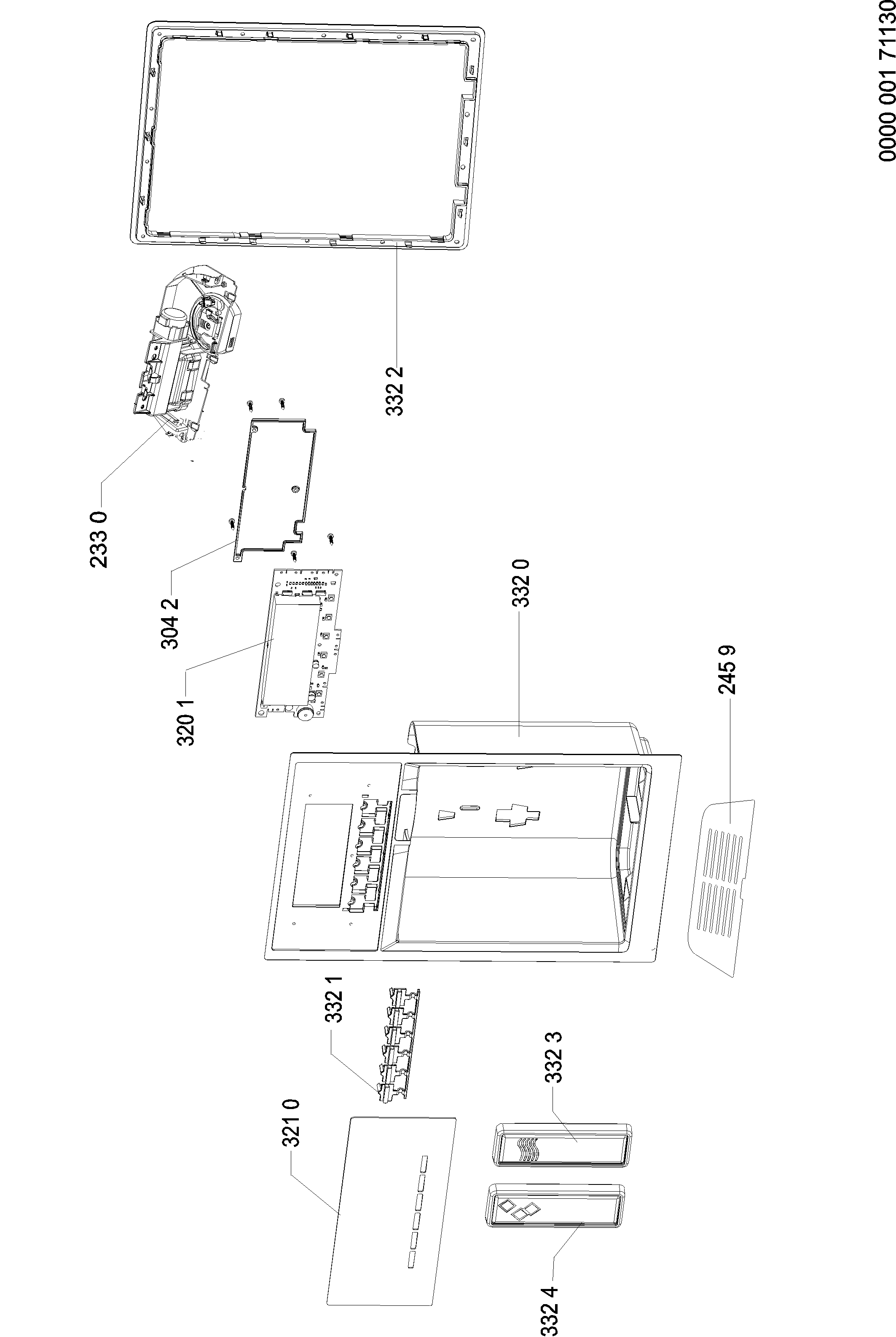 Explosionszeichnung Hotpoint 850368115240 MSZ 900 NDF (UK)