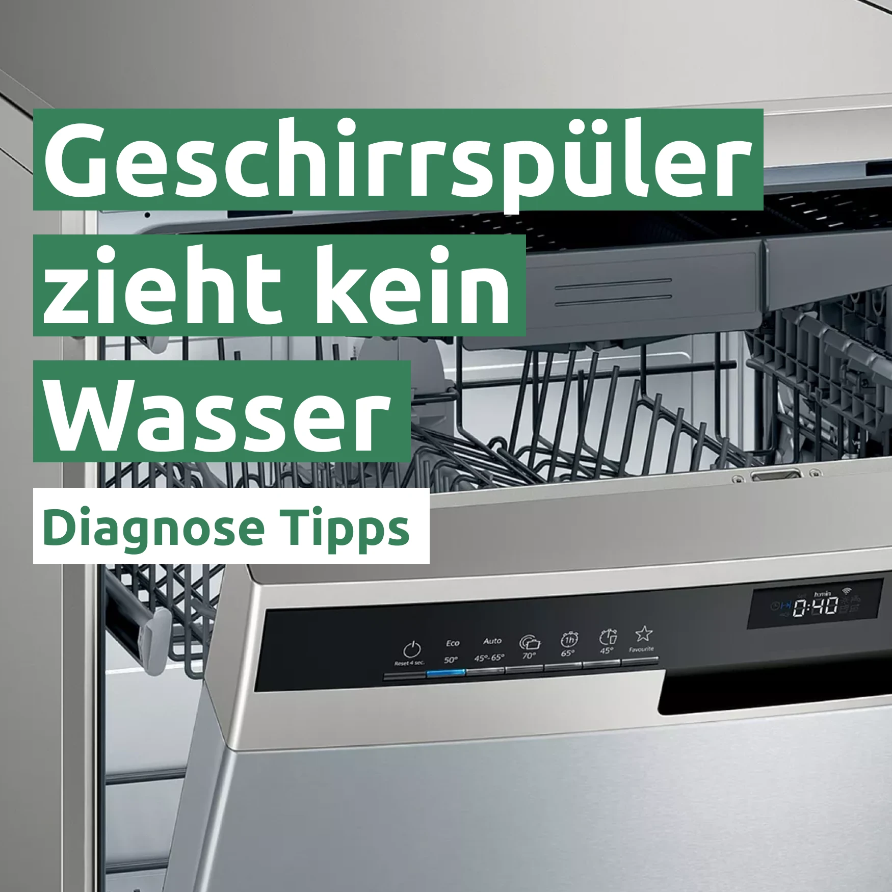 Ratgeber zum Problem: Geschirrspüler zieht kein Wasser
