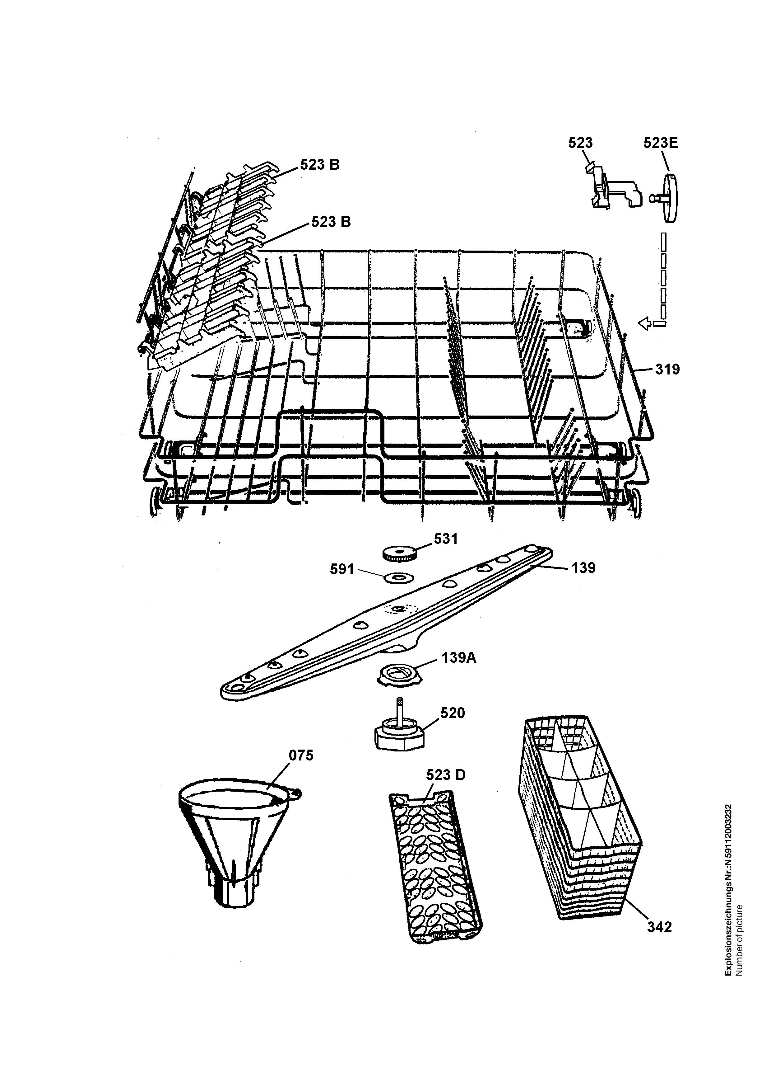Explosionszeichnung Ikea 91156500900 RDW55 Explosionszeichnung Ikea 91156500900 RDW55