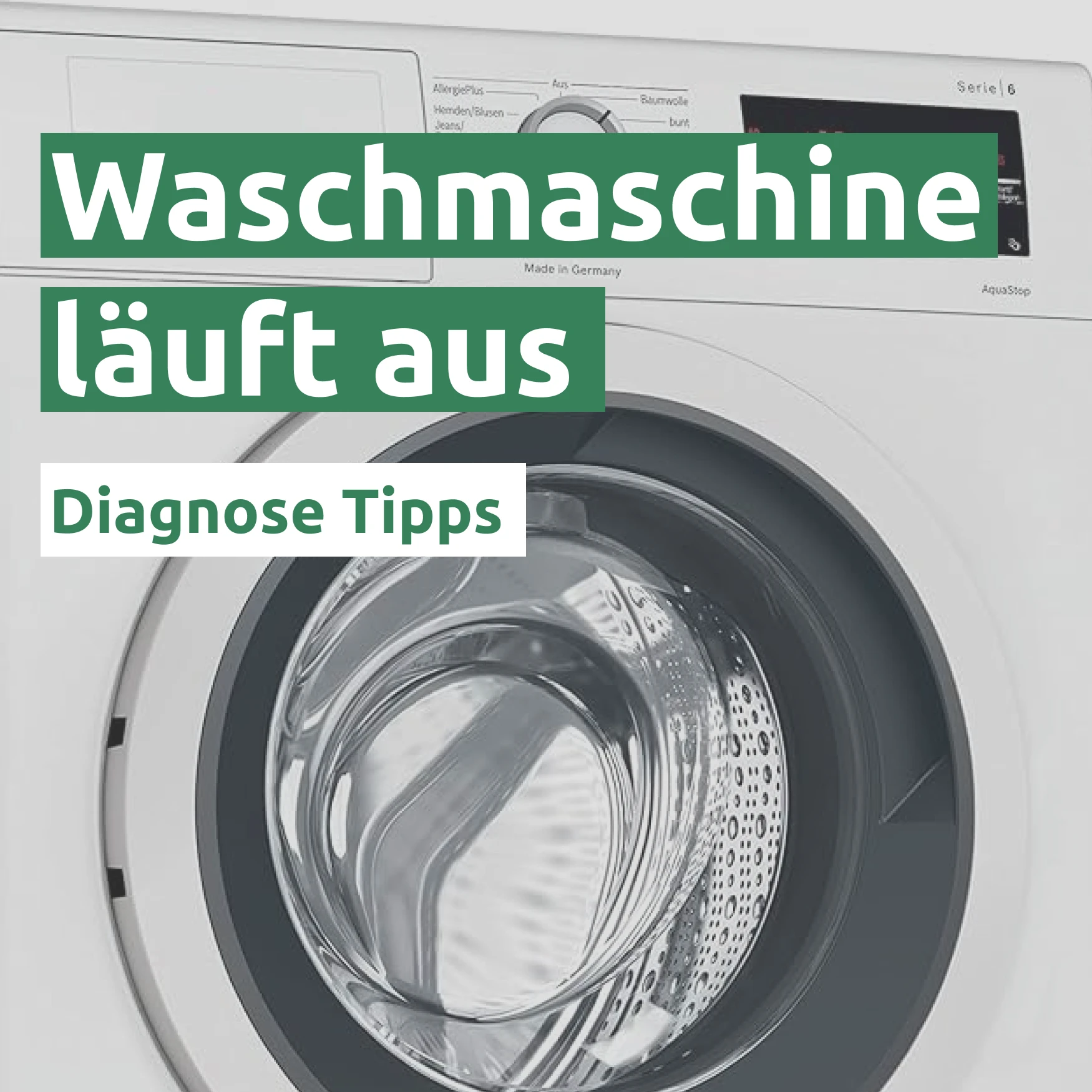 Ratgeber zum Problem: Waschmaschine läuft aus 