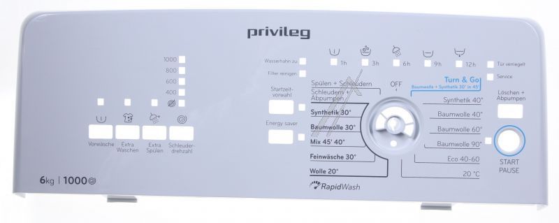 Whirlpool Indesit 488000648105 Bedienteilblende - C00648105 blende btw l60300 pl/n printed