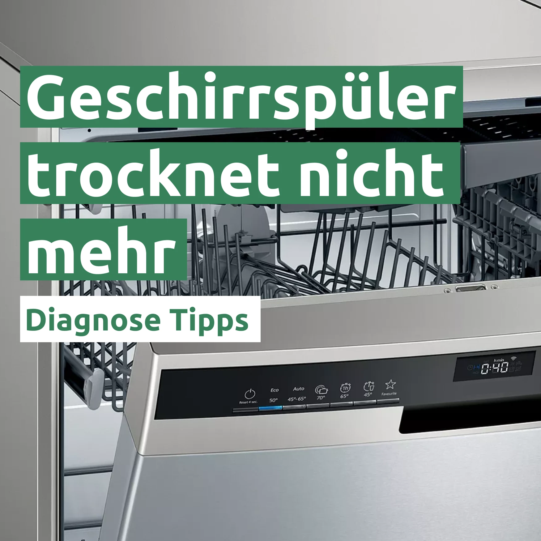 Ratgeber zum Problem: Spülmaschine trocknet nicht mehr