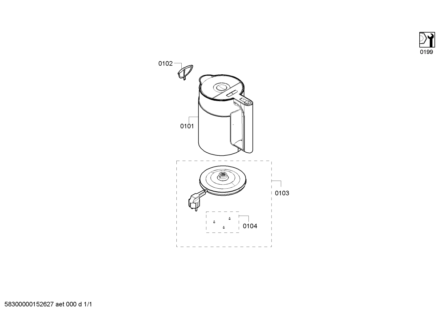 Explosionszeichnung Siemens TW86103P/02 sensor for senses