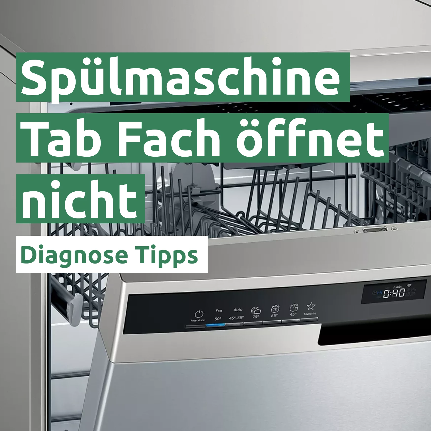 Ratgeber zum Problem: Spülmaschine Tab Fach öffnet nicht