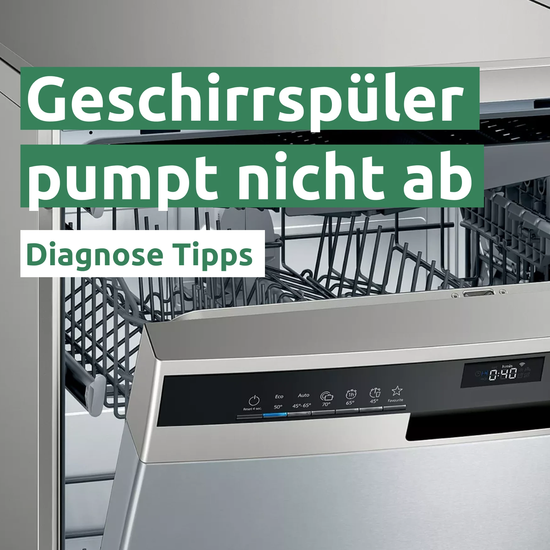 Ratgeber zum Problem: Geschirrspüler pumpt nicht ab