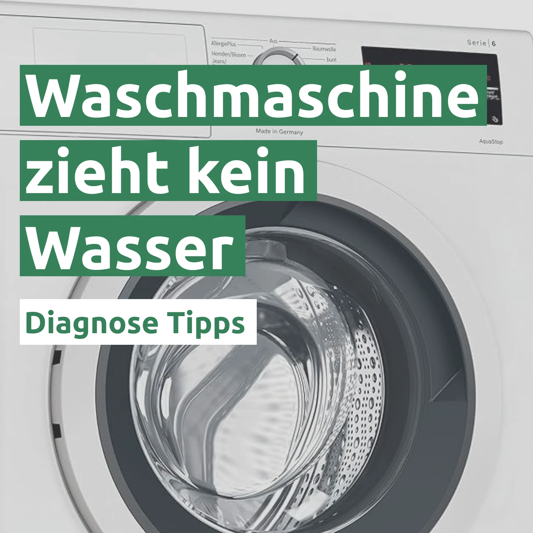 Ratgeber zum Problem: Waschmaschine zieht kein Wasser