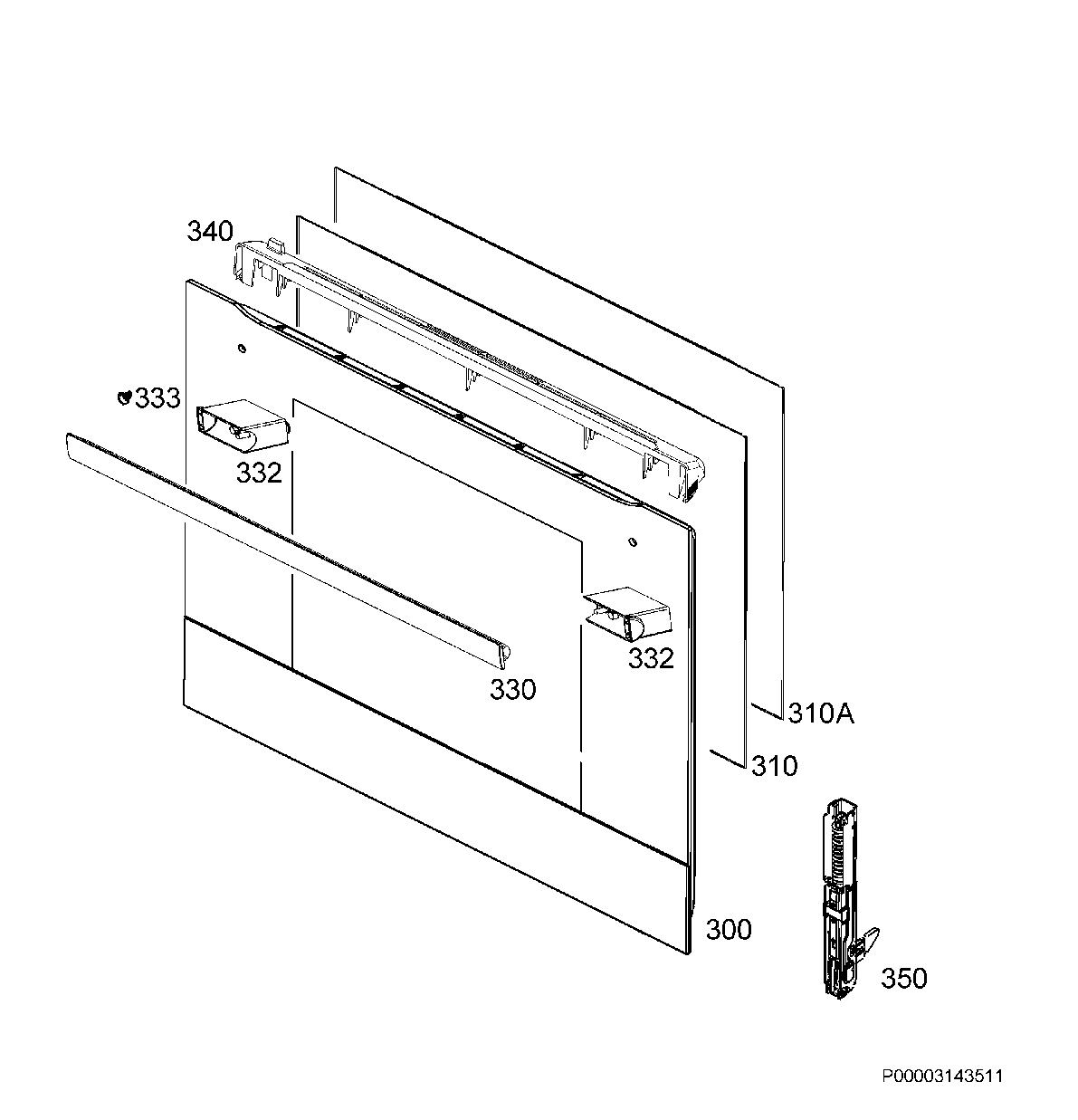 Explosionszeichnung AEG 94949803000 BPS33102ZM