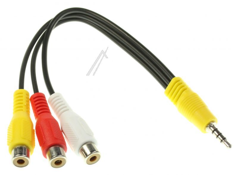 COM Cinch-Adapter - Av cinchkabel, 4pin 3.5mm klinkenstecker / 3x cinch buchse