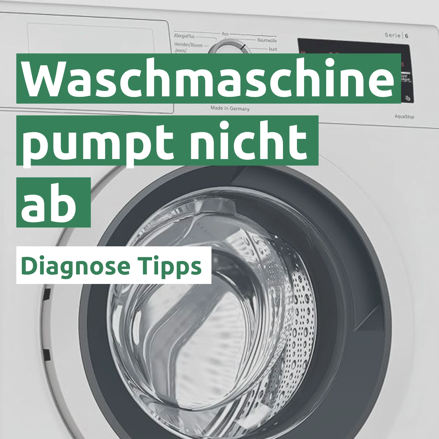 Ratgeber zum Problem: Waschmaschine pumpt nicht ab